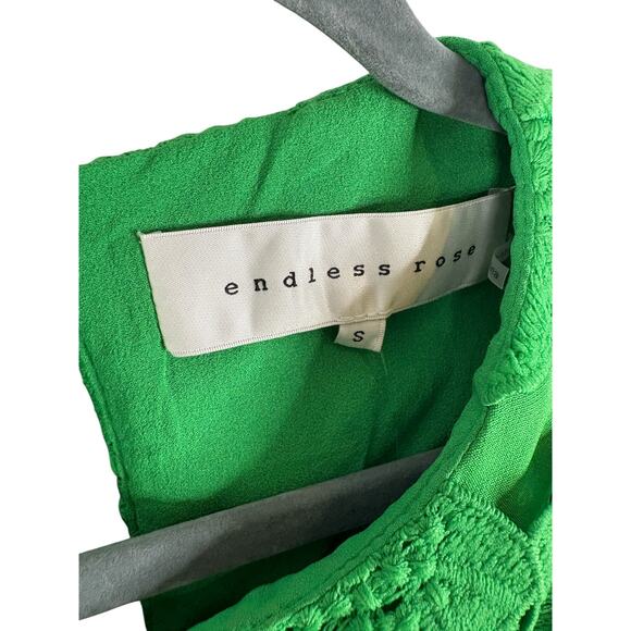 Endless Rose Floral Embroidered Mini Sheath Dress Garden Statement Green Small - Picture 6 of 10